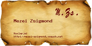 Mezei Zsigmond névjegykártya