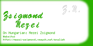 zsigmond mezei business card